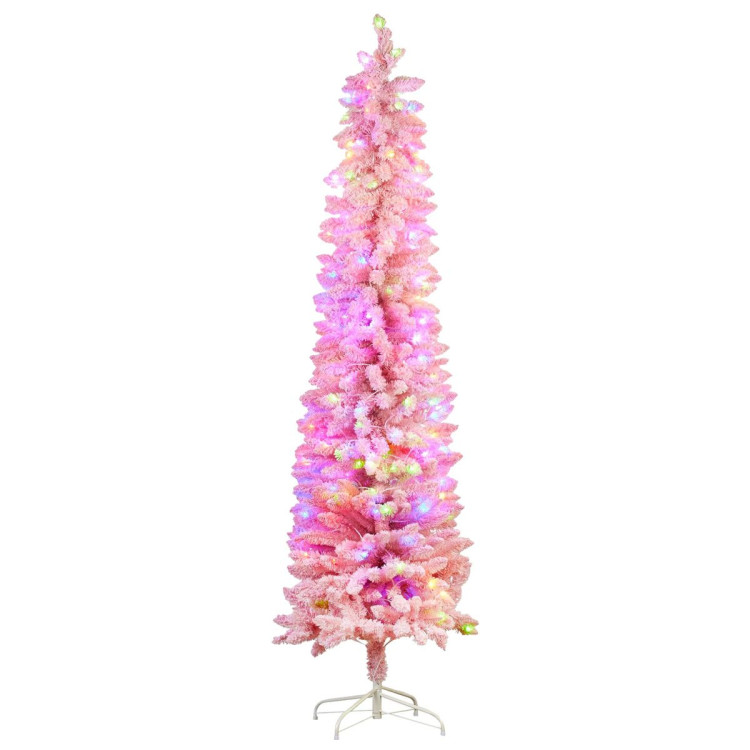 Candy Floss Pink 1.8m Pre-Lit Multicolour Slim Christmas Tree