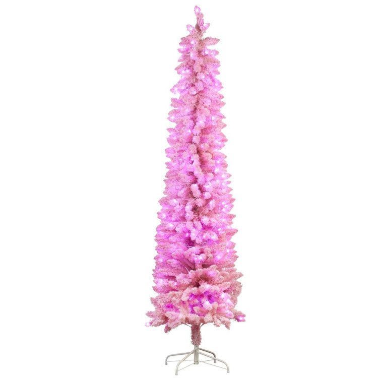 Candy Floss Pink 1.8m Pre-Lit Multicolour Slim Christmas Tree image 6