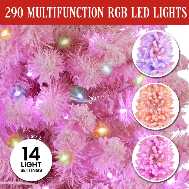 Candy Floss Pink 1.8m Pre-Lit Multicolour Slim Christmas Tree image 9