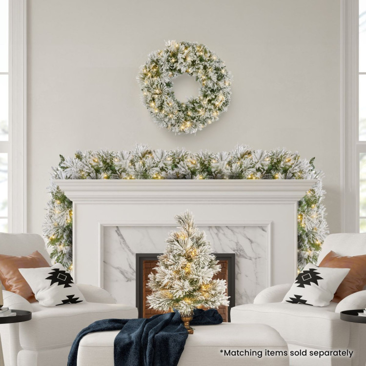 Majestic Snow Christmas Wreath - 61cm image 9