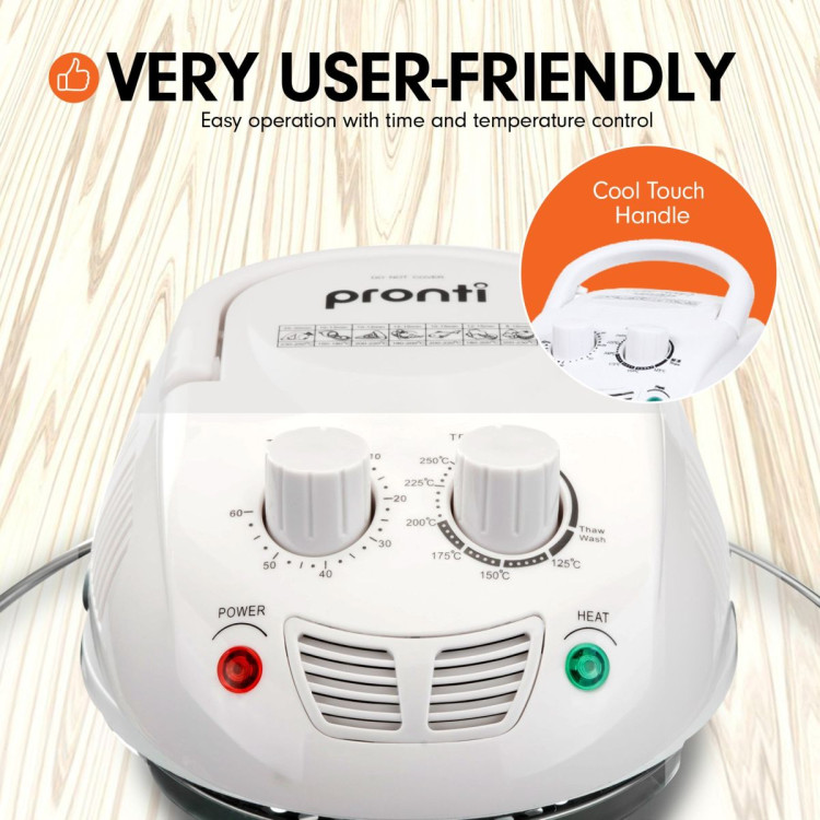 Pronti Family Turbo Convection Oven Broiler Cooker 17L - A18 White image 10