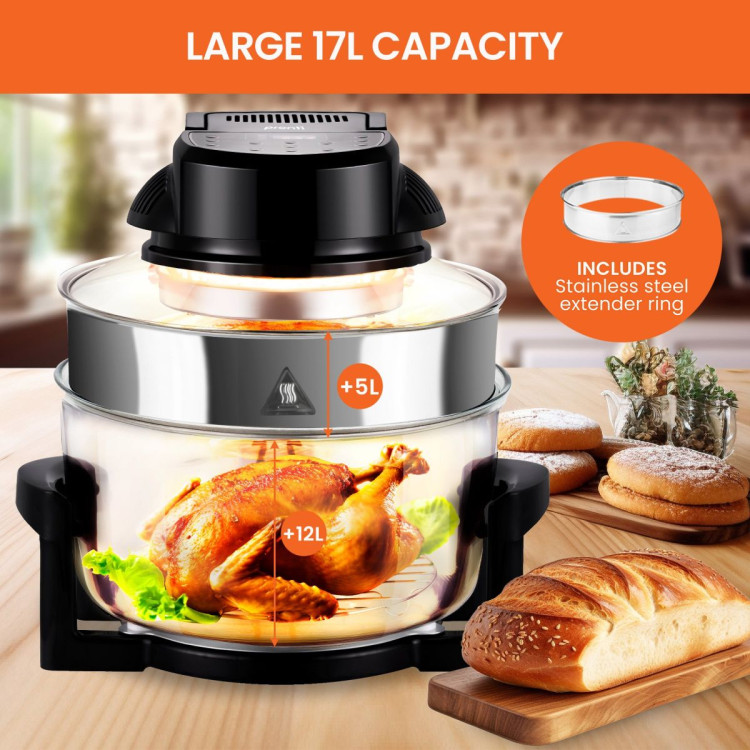 Pronti 17L Digital Family Turbo Convection Oven Broiler Cooker - Black image 7