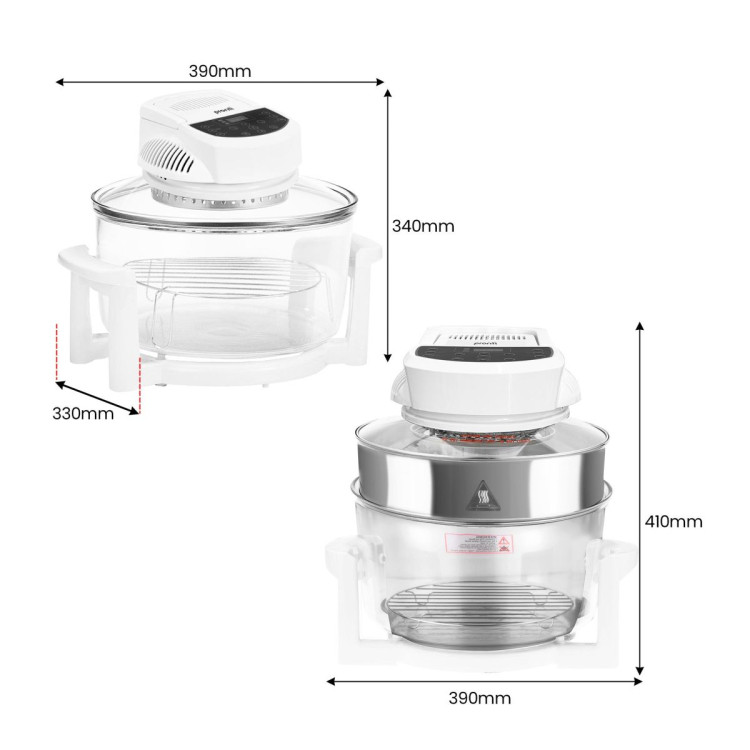 Pronti 17L Digital Family Turbo Convection Oven Broiler Cooker - White image 5
