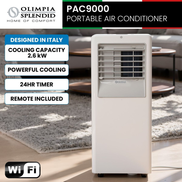 Olimpia Splendid 2.6kW Portable Air Conditioner with Wifi & Remote PAC9000