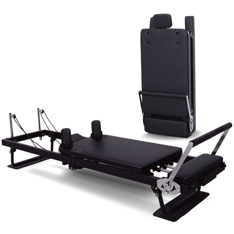 Powertrain Aria Pilates Reformer Machine Steel Foldable Multifunctional Home Gym Equipment Exercise Trainer Black image 11