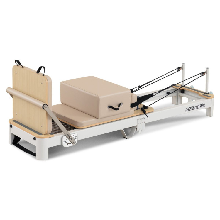 Powertrain Velora Pilates Reformer Machine Aluminium Foldable Multifunctional Home Gym Equipment Exercise Trainer Beige image 13