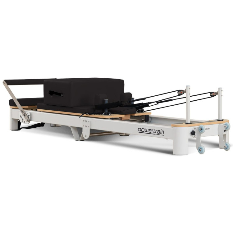 Powertrain Velora Pilates Reformer Machine Aluminium Foldable Multifunctional Home Gym Equipment Exercise Trainer Black image 13