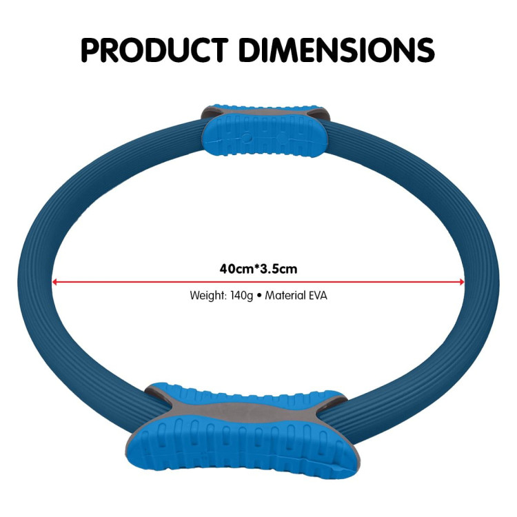 Powertrain Pilates Ring Band Yoga Home Workout Exercise Band Blue image 6