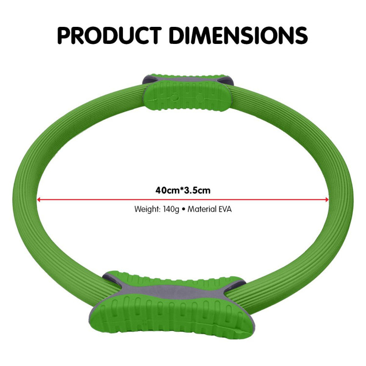 Powertrain Pilates Ring Band Yoga Home Workout Exercise Band Green image 6