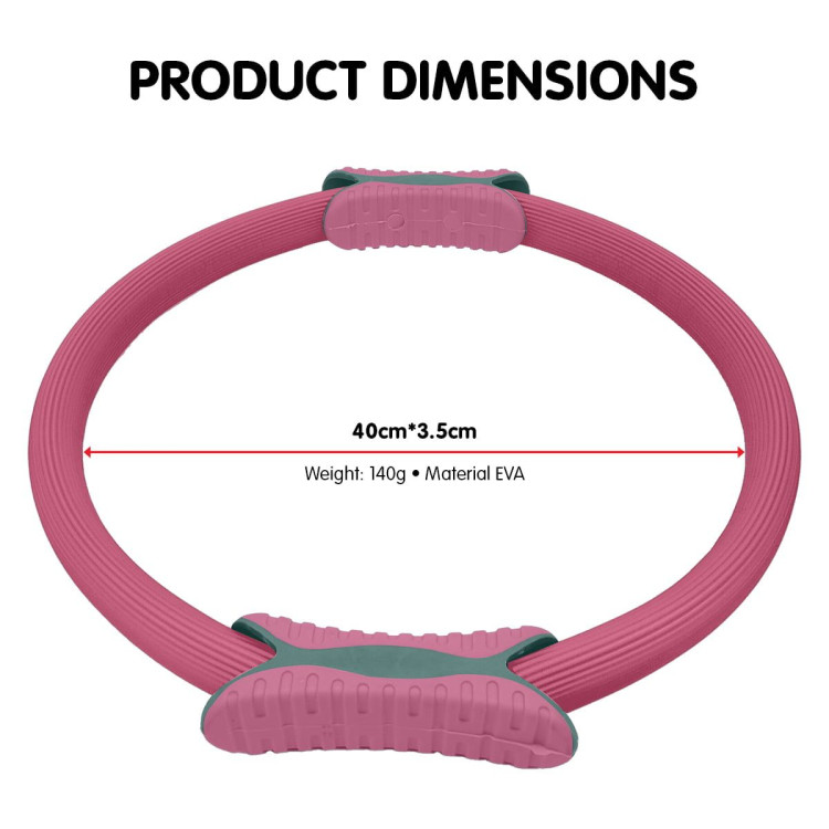 Powertrain Pilates Ring Band Yoga Home Workout Exercise Band Pink image 6