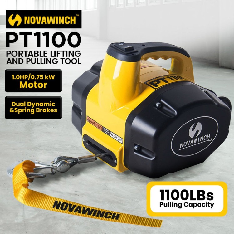 Novawinch PT1100 Portable Lifting and Pulling Tool 240V AC 500KG 1100LBS image 9