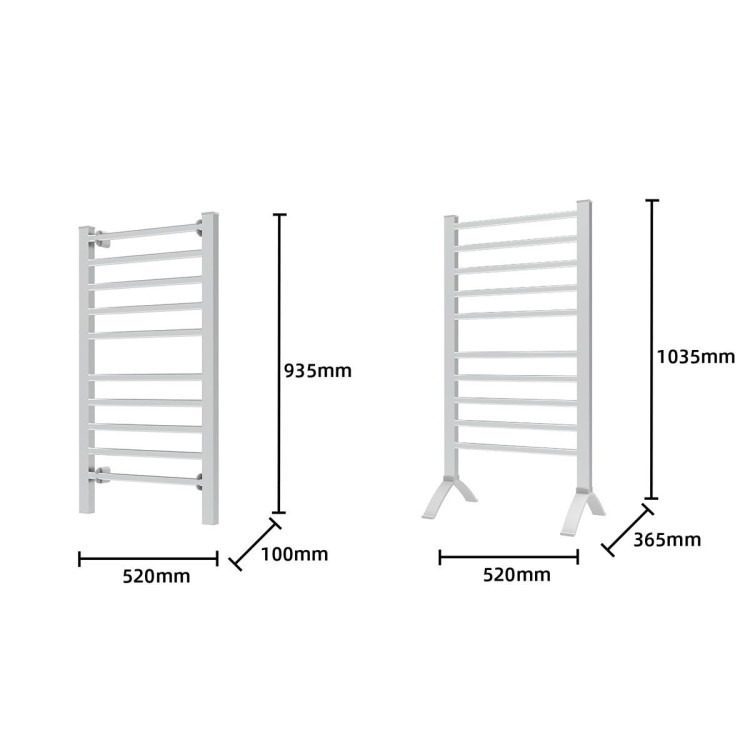 Pronti Heated Towel Rack Electric Towel Rails 160Watt with Timer image 4