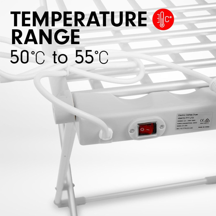 Heated Towel Clothes Rack Dryer Warmer Bathroom Air Warmer 230W image 7