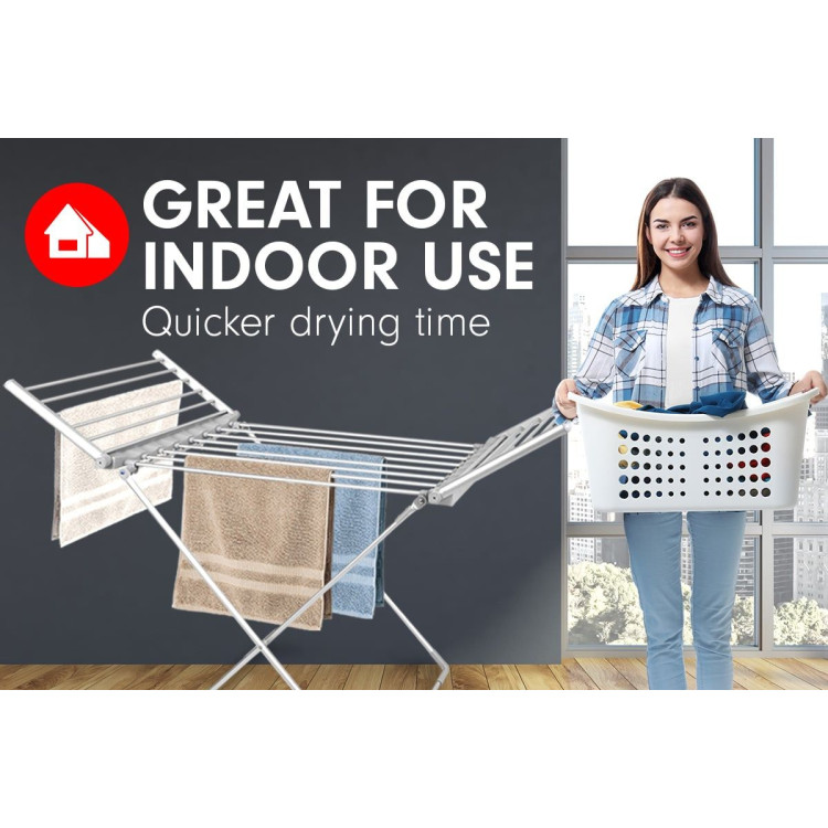 Heated Towel Clothes Rack Dryer Warmer Bathroom Air Warmer 230W image 4