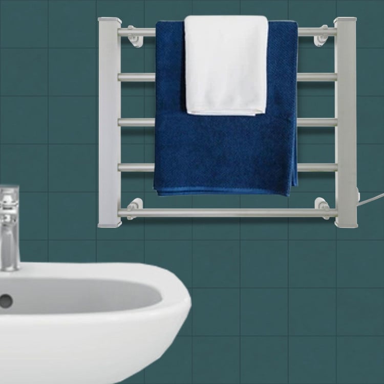 Pronti Heated Towel Rack Electric Bathroom Towel Rails EV-90- Silver image 5