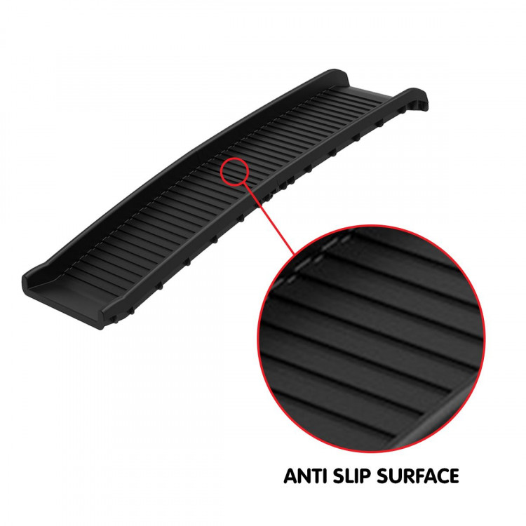 Foldable Car Dog Ramp Vehicle Ladder Step Stairs - Black image 6
