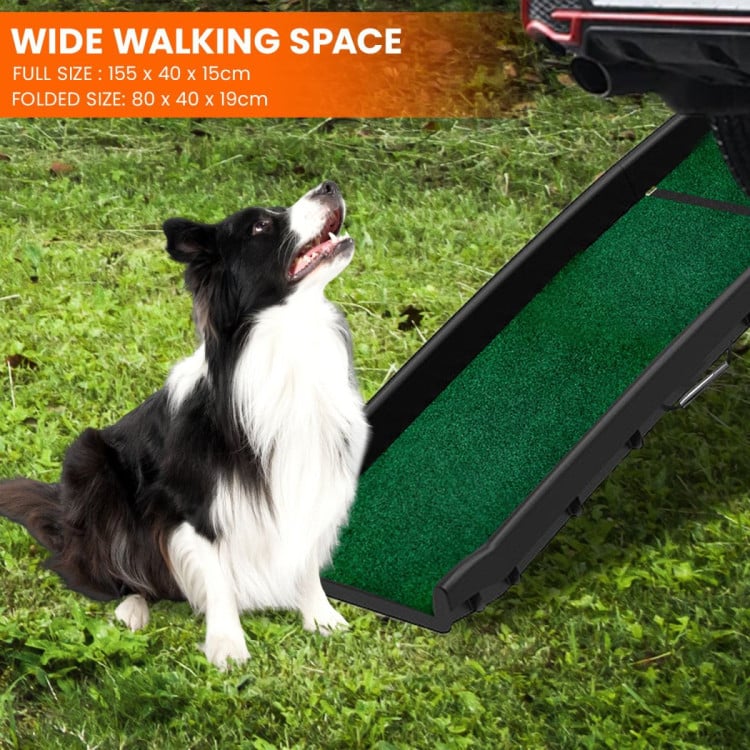Furtastic Foldable Plastic Dog Ramp with Synthetic Grass image 5