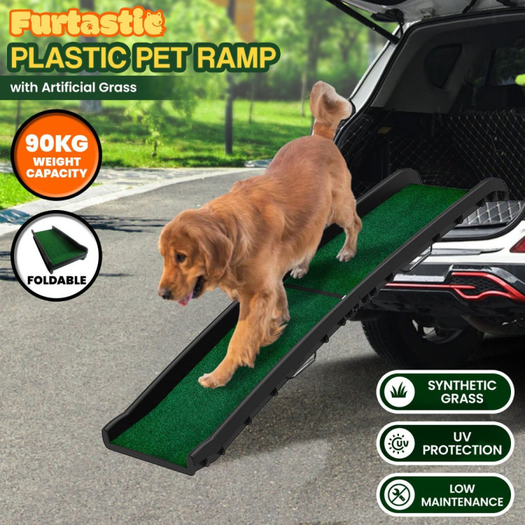 Furtastic Foldable Plastic Dog Ramp with Synthetic Grass image 10