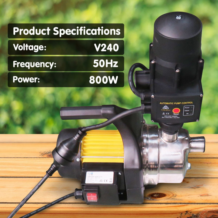 Hydro Active 800w Stainless Auto Water Pump 70A -Yellow image 7