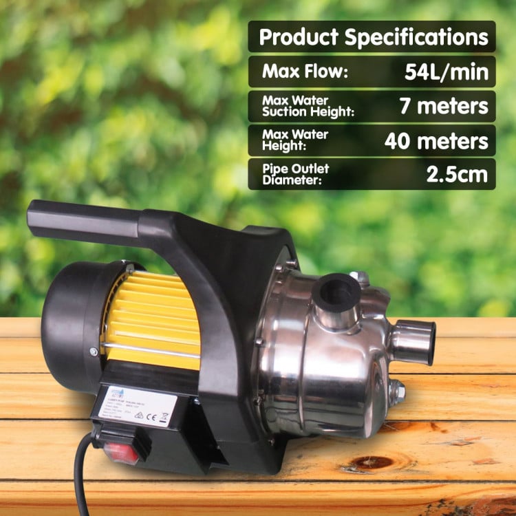 Hydro Active 800w Stainless Auto Water Pump 70B -Yellow image 9