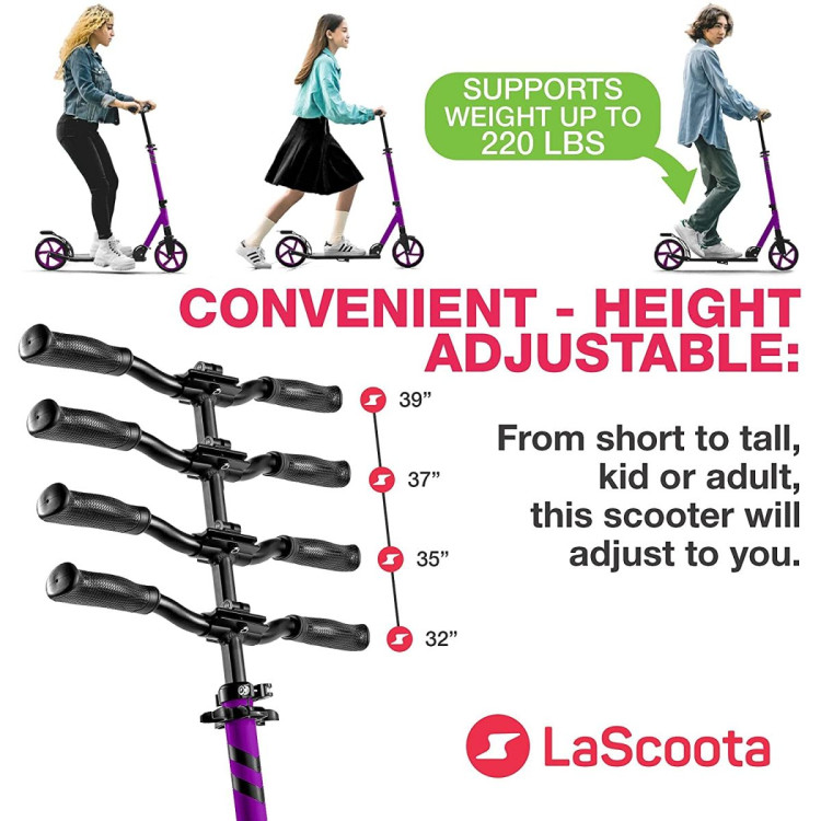Lascoota Pulse Luxury Scooter - Purple - 2 Pack image 6