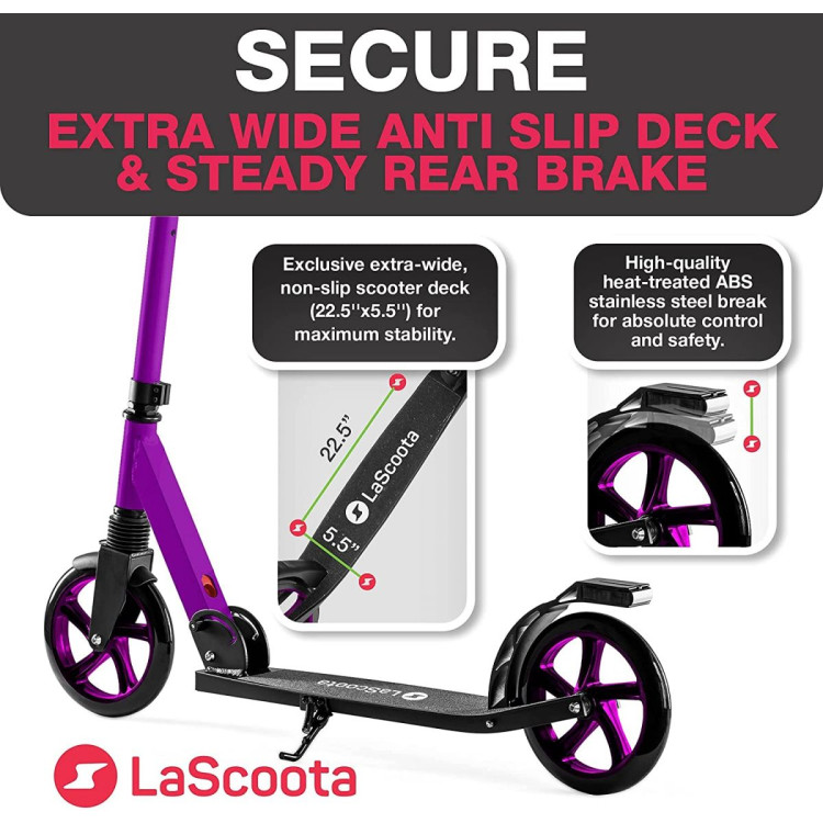 Lascoota Pulse Luxury Scooter - Purple - 2 Pack image 5