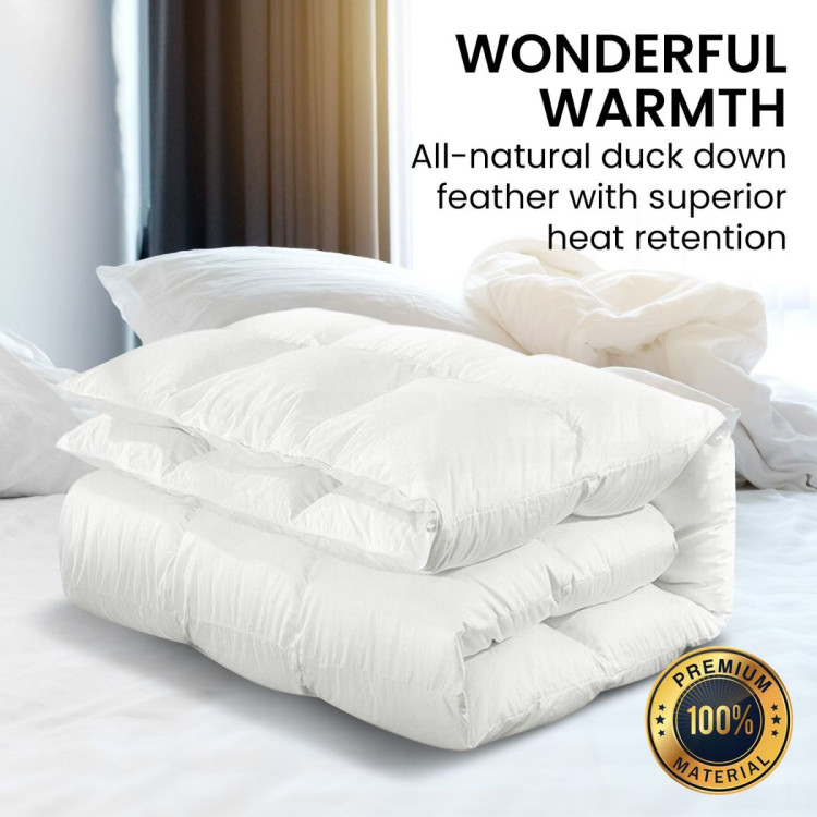 Laura Hill 500GSM Duck Down Feather Quilt Comforter Doona - Queen image 8