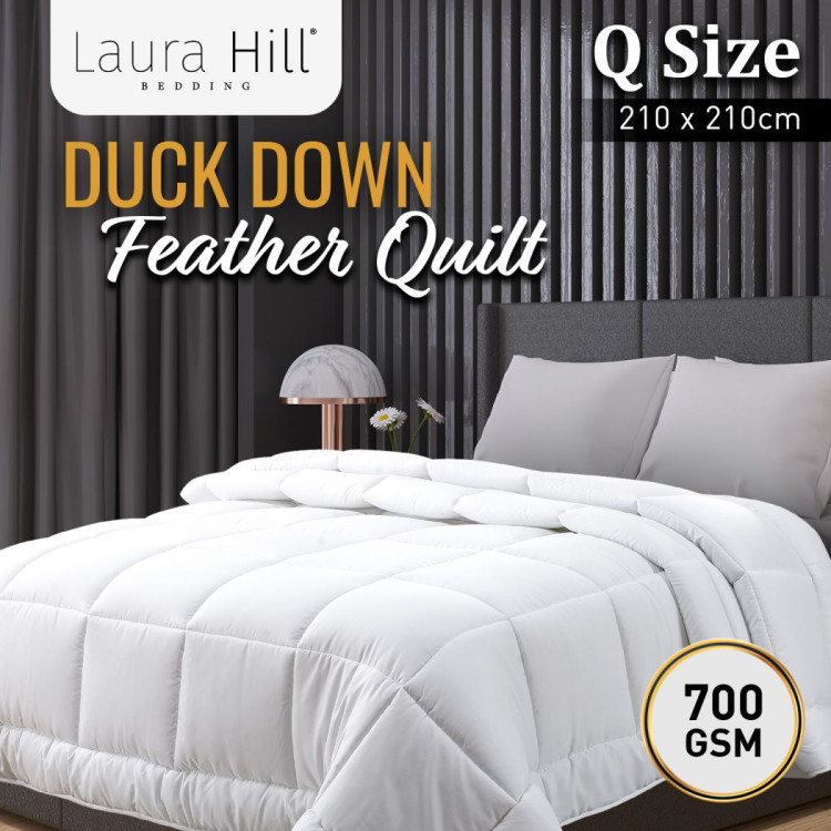 Laura Hill 700GSM Duck Down Feather Quilt Duvet Doona - Queen image 13