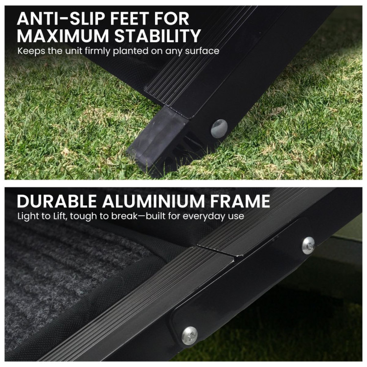 Furtastic Dog Pet Ramp Stairs Car Vehicle Folding Aluminium Cats Non-Slip Felt Safety image 6