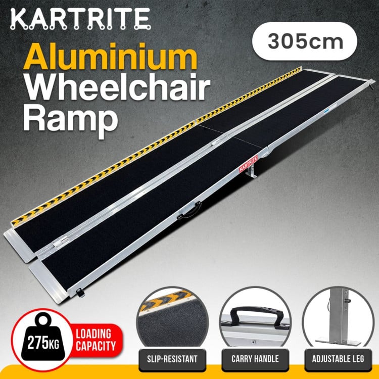 Kartrite Folding Aluminium Wheelchair Ramp 10FT Portable Mobility Access Ramp image 16
