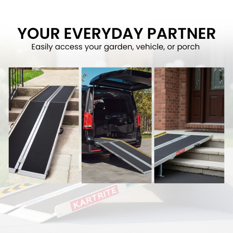 Kartrite Folding Aluminium Wheelchair Ramp 10FT Portable Mobility Access Ramp image 14
