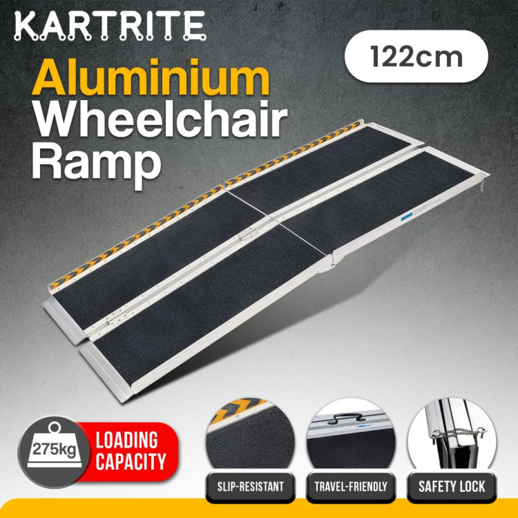 Kartrite Folding Aluminium Wheelchair Ramp 4FT Portable Mobility Access Ramp image 17