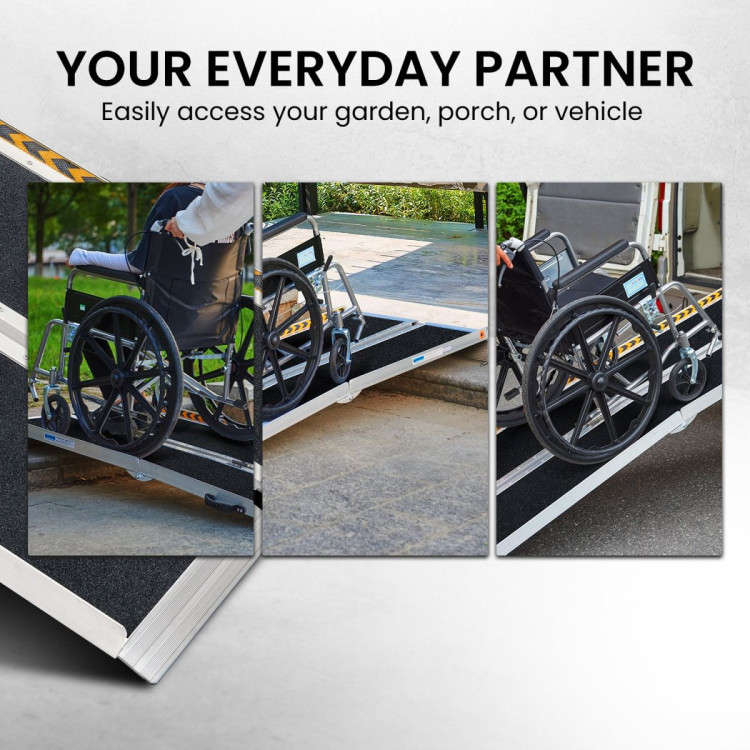 Aluminium Portable Wheelchair Ramp High-Grip R03 - 4ft image 13