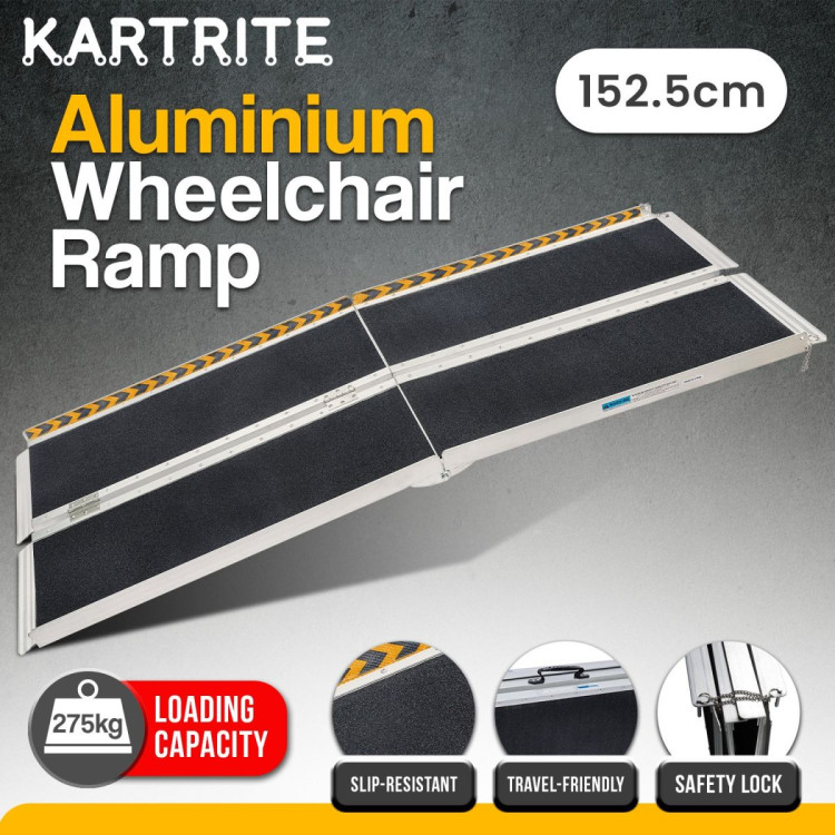 Kartrite Folding Aluminium Wheelchair Ramp 5FT Portable Mobility Access Ramp image 17
