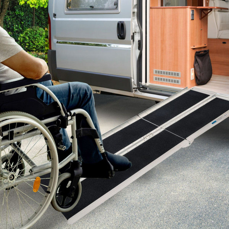 Aluminium Portable Wheelchair Ramp High-Grip R03 - 5ft image 13