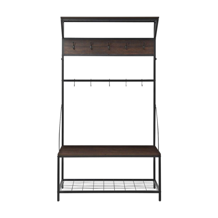 Sarantino 4-in-1 Hall Tree Entryway Coat Rack Hall Stand image 4