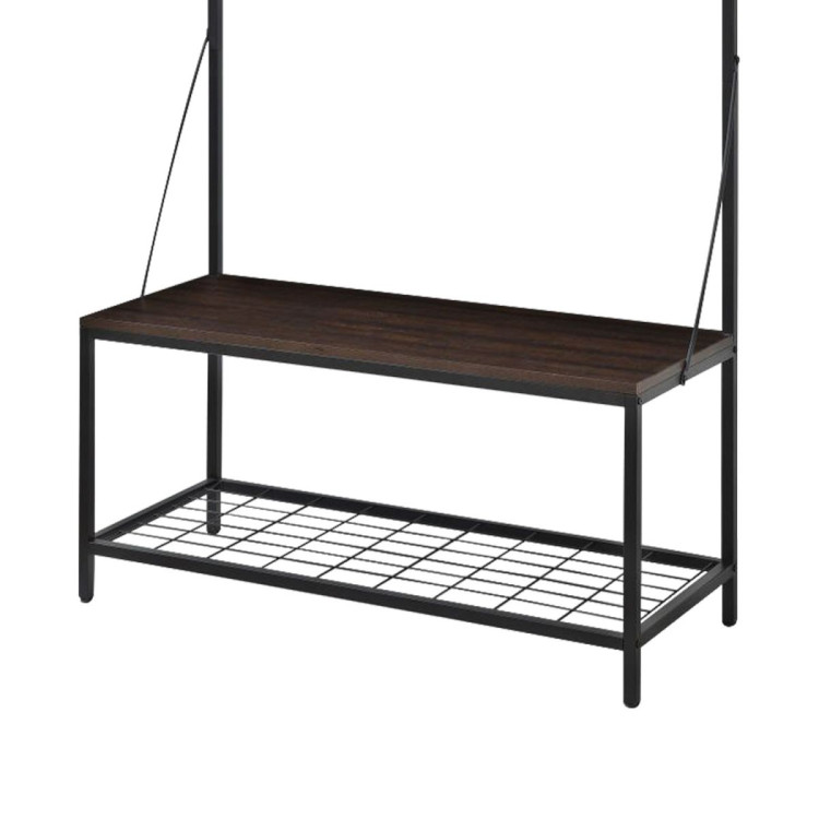 Sarantino 4-in-1 Hall Tree Entryway Coat Rack Hall Stand image 5