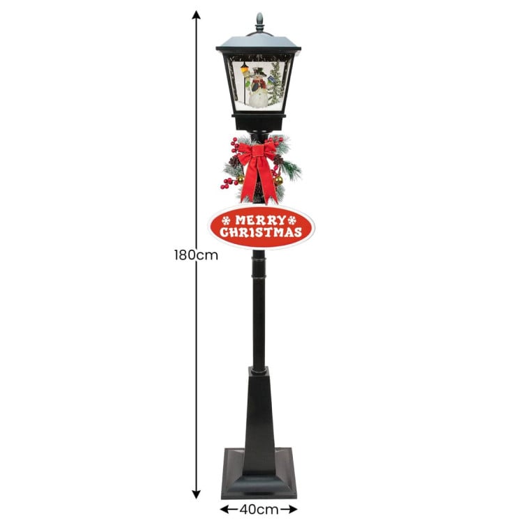 Christabelle 1.8m Christmas Lamp Post Outdoor Display Decoration LED Lights Front Yard Lawn Statue Ornament Black image 4