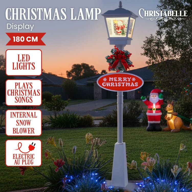 Christabelle 1.8m Christmas Lamp Post Outdoor Display Decoration LED Lights Front Yard Lawn Statue Ornament image 9
