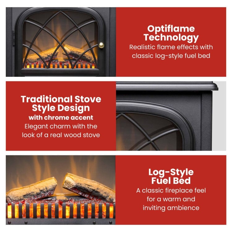 Dimplex 2kW Ritz Optiflame Portable Electric Fire Stove image 6