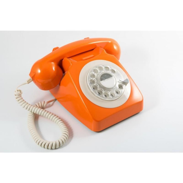 GPO 746 ROTARY TELEPHONE - ORANGE image 2