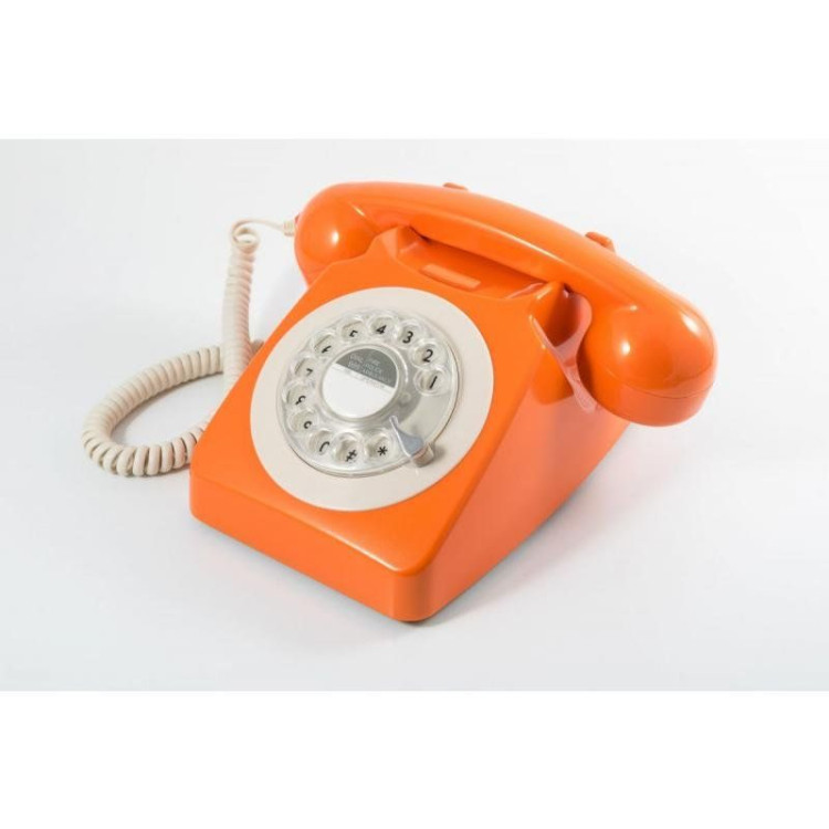 GPO 746 ROTARY TELEPHONE - ORANGE image 5