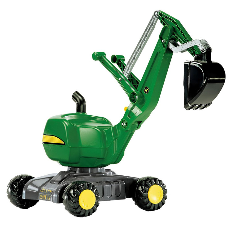 John Deere Rolly Digger XL Ride-On Excavator Childrens Toy with 360 degree Rotation, Work Scoop & Levers All-Terrain 3+