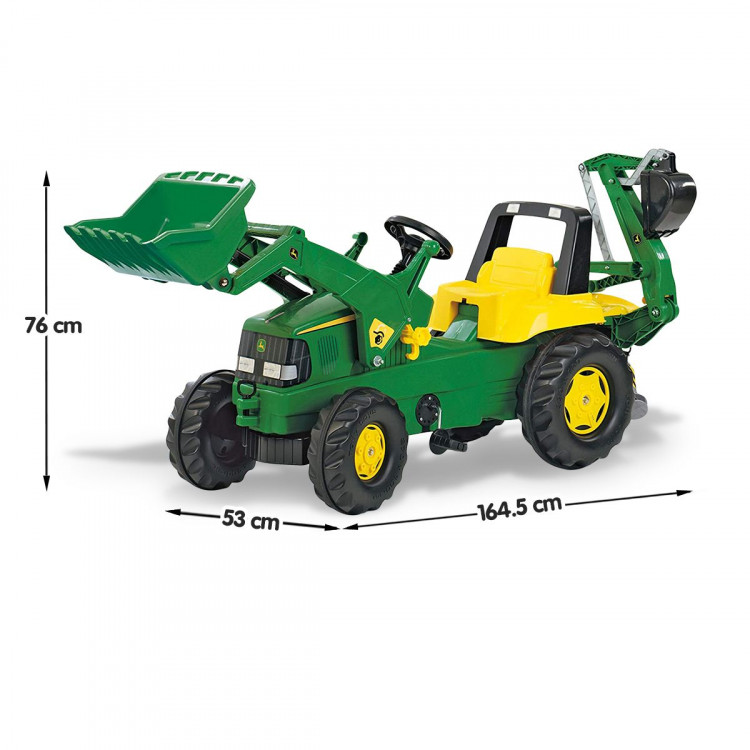 John Deere Rolly Kids  Ride On Tractor with Loader & Digger RT811076 image 3