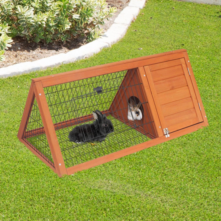 Little Buddies Wooden Triangle Rabbit Animal Hutch - 98cm image 11