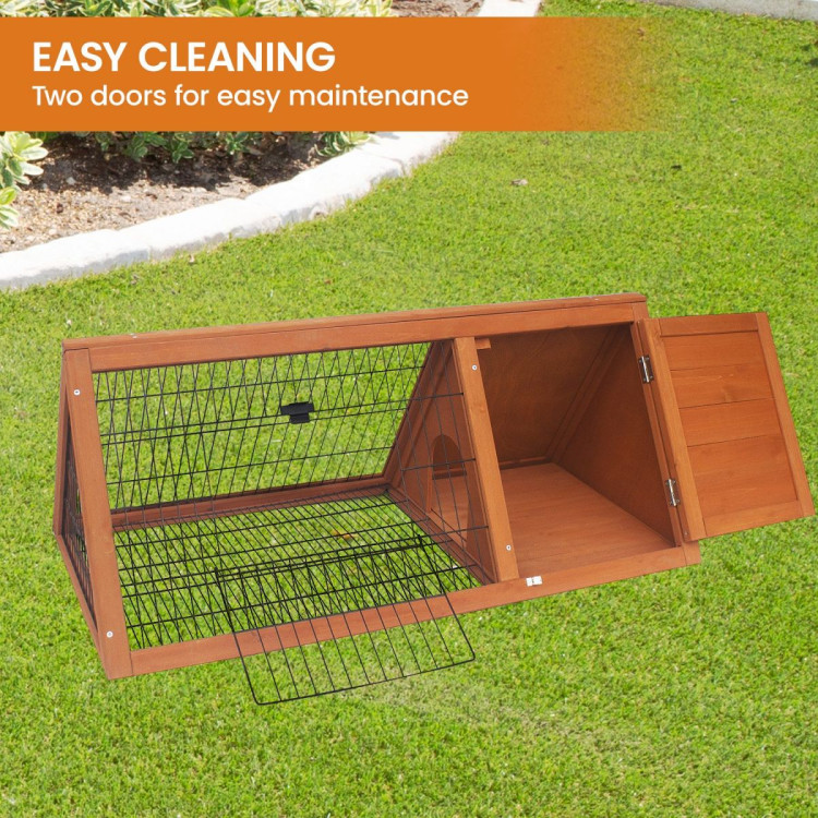 Little Buddies Wooden Triangle Rabbit Animal Hutch - 98cm image 7