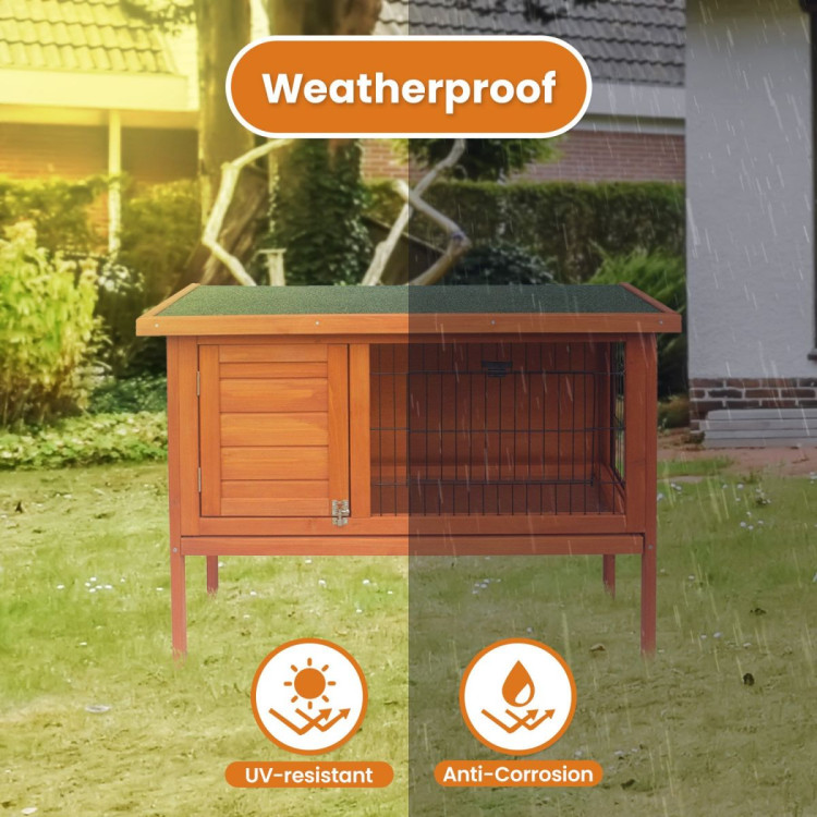 Little Buddies Wooden Pet Rabbit Hutch 2 Sections - Small image 8