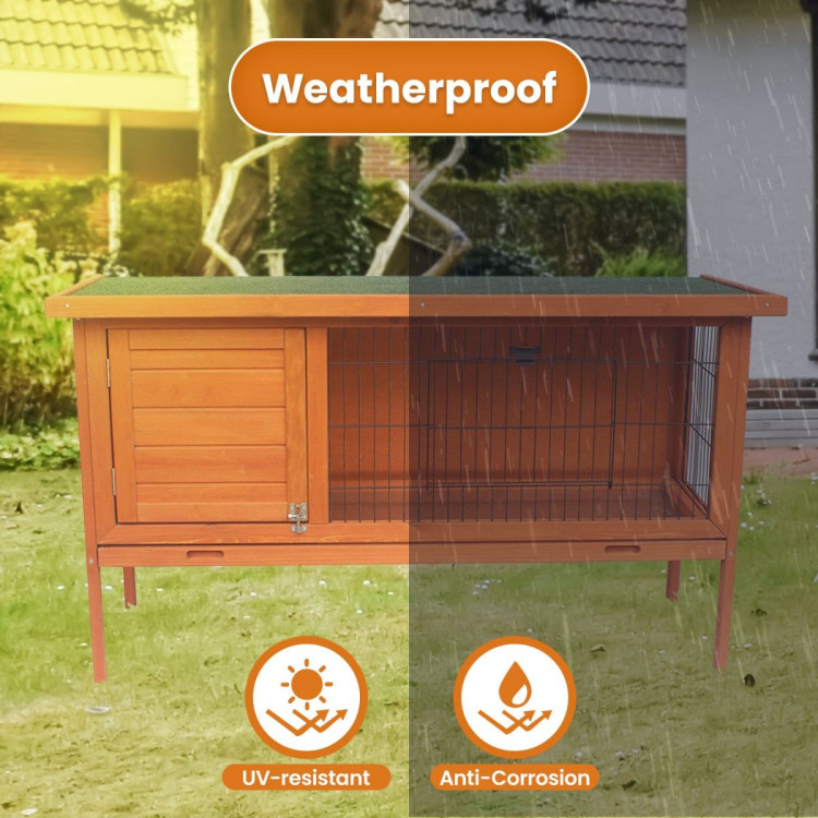 Little Buddies Wooden Pet Rabbit Hutch 2 Sections - Large image 8