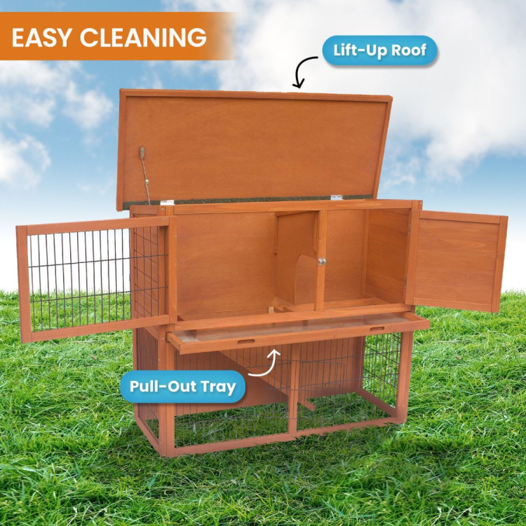 Little Buddies 2-Storey Wooden Pet Rabbit Hutch image 7