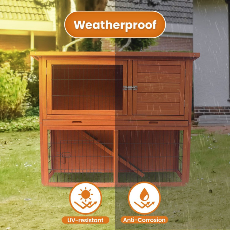 Little Buddies 2-Storey Wooden Pet Rabbit Hutch image 8